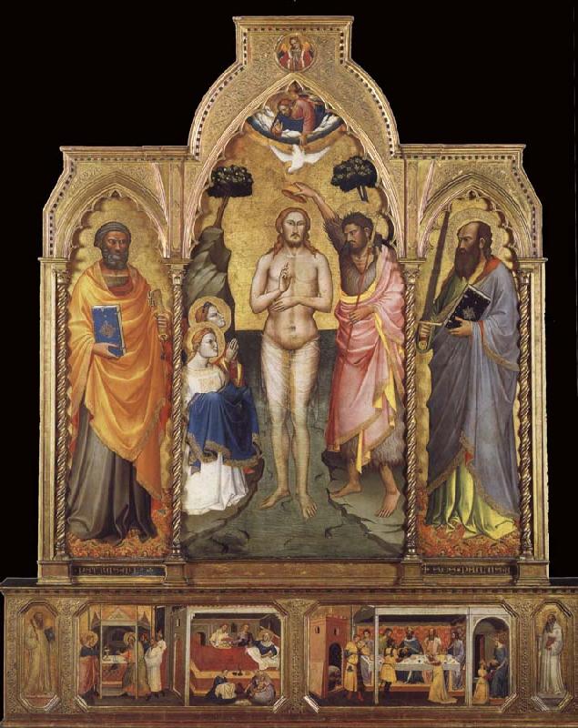 Niccolo di Pietro Gerini The Baptism of Christ oil painting image
